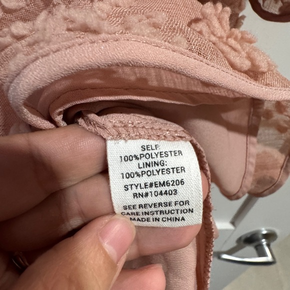 Mine Peach Textured Women's Blouse - Picture 6 of 8